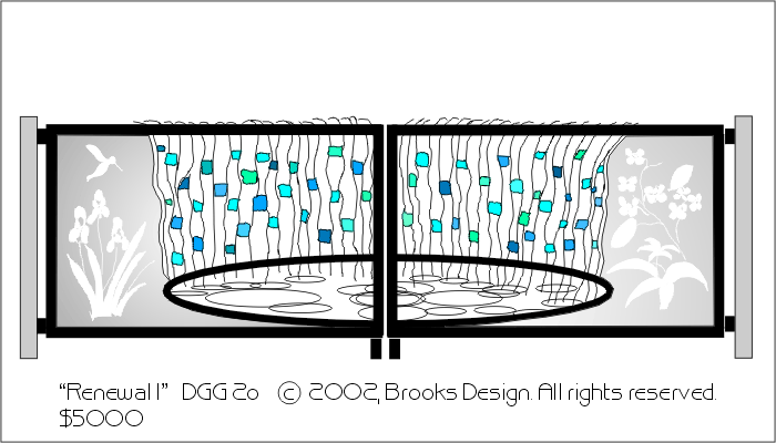 Decorative Gates #2o:'Renewal, I' digital drawing